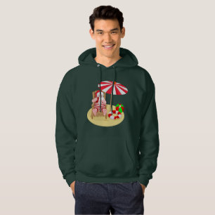Veste À Capuche xmas plage santa claus mens sweatshirt à capuche