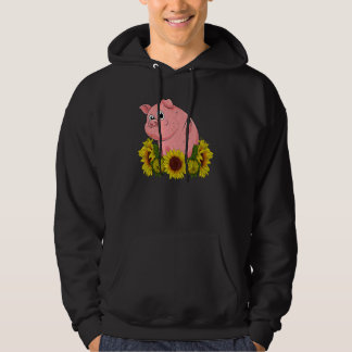 Veste À Capuche Yellow Sunflower Farm Animal  Farmer Piglet Cute P