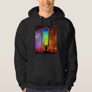 Veste À Capuche Yoga Girl Female Sun Salutation Meditation Chakra 