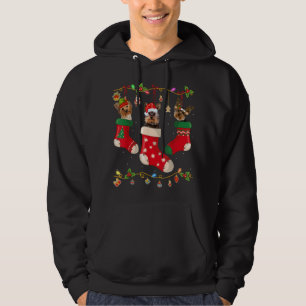 Veste À Capuche Yorkie En Chaussettes Noël Amoureux des chiens Swe