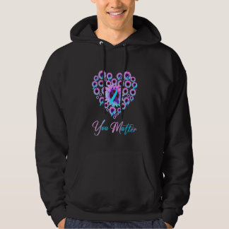 Veste À Capuche You Matter Suicide Prevention Teal Purple Awarenes