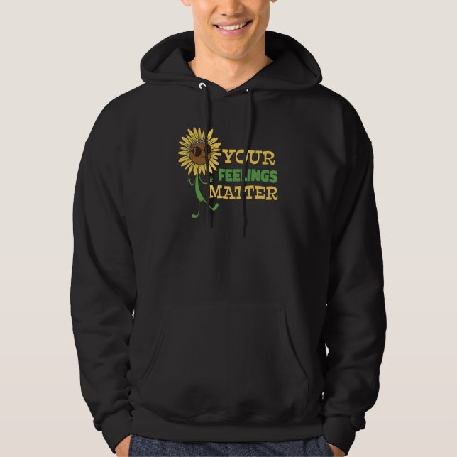 Veste À Capuche Your Feelings Matter   Mental Health Hippie Sunflo (Devant)