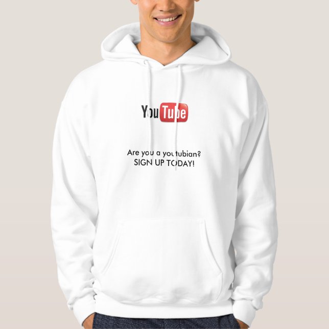 Veste À Capuche youtube-logo (2), êtes-vous des youtubian ? (Devant)
