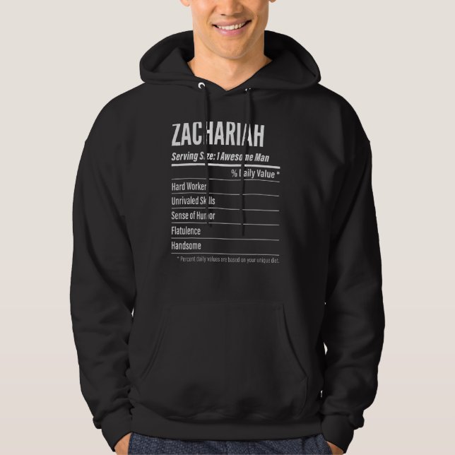 Veste À Capuche Zachariah Taille du service Nutrition Étiquette Ca (Devant)