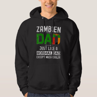 Veste À Capuche Zambien Papa Fête des pères Zambie Drapeau Hommes 