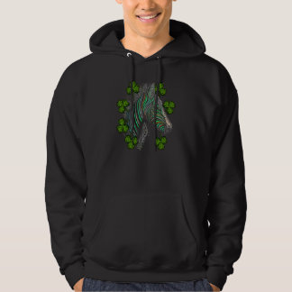 Veste À Capuche Zebra Face Head Mandala Irish Shamrock C St Patric