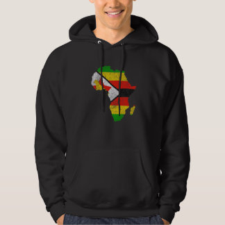 Veste À Capuche Zimbabwe Flag Africa Continent Silhouette Gift Zim