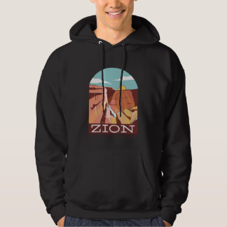 Veste À Capuche Zion National Park USA Skyline Silhouette Outline