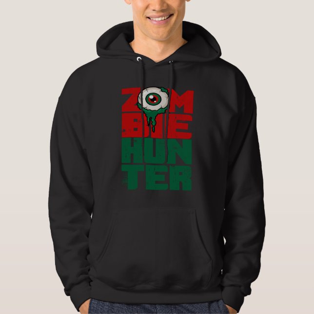 Veste À Capuche Zombie Hunter Halloween  Cute with an Eye Hunting (Devant)