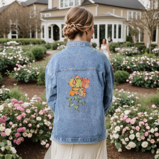 Veste démoniste pour dames - Rose orange jaune
