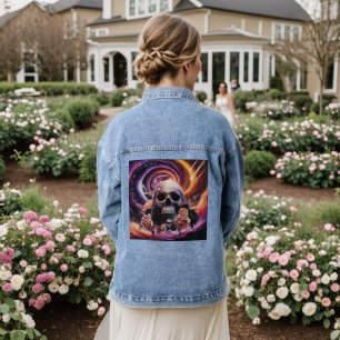 Veste Denim au crâne vintage