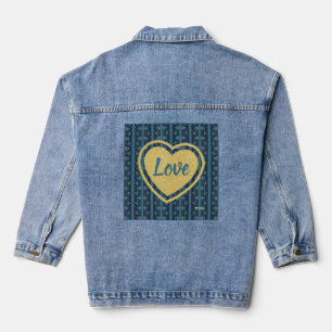 Veste Denim Bleue Gravée par la poète Adiela Akoo