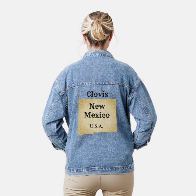 Veste Denim - Carte de l'État du Nouveau-Mexique (Modèle)