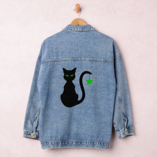 Veste Denim de chat noir