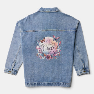 Veste Denim de papillon d'aquarelle Ciao