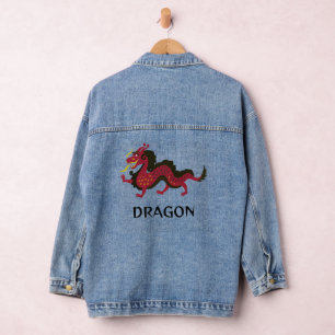 Veste Denim Design Dragon