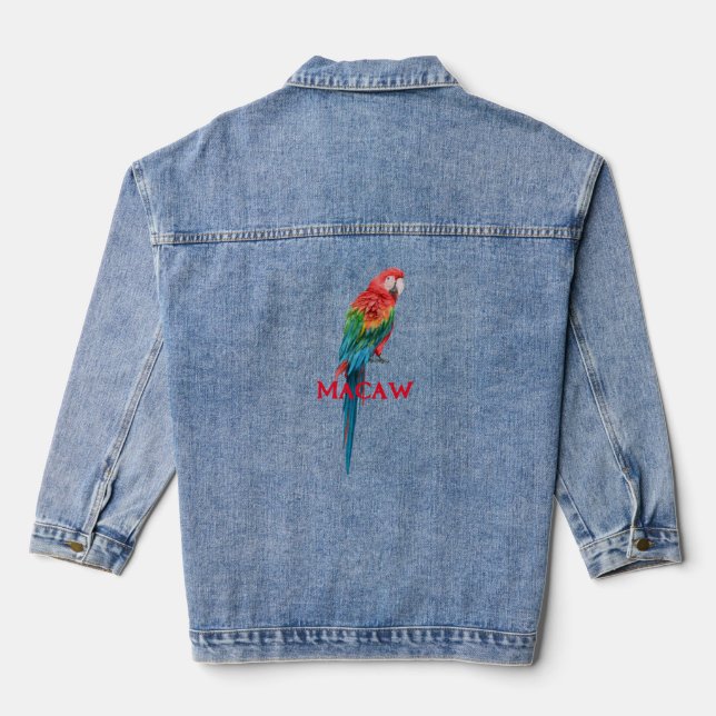 Veste Denim Design Macaw (Verso)