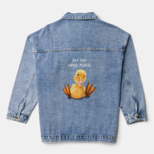 Veste Denim drôle avec Joyeux Canard Jaune - Smile