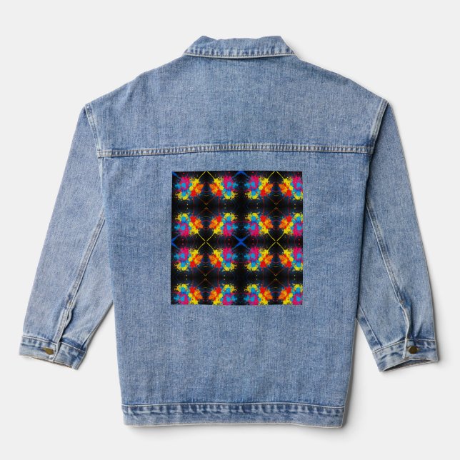 Veste Denim Femme Motif Splatter (Verso)