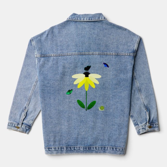 Veste Denim Flower and Butflies (Verso)