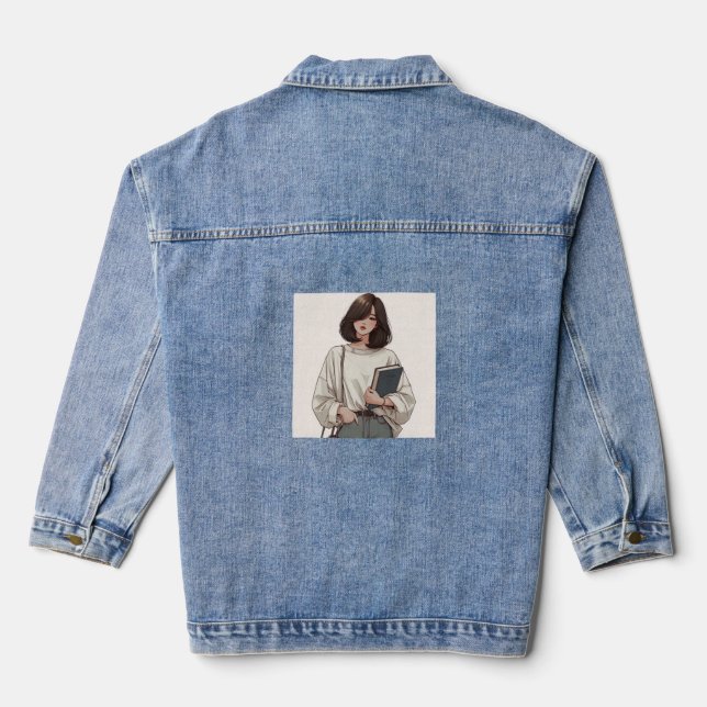 Veste Denim imprimée Animée (Verso)