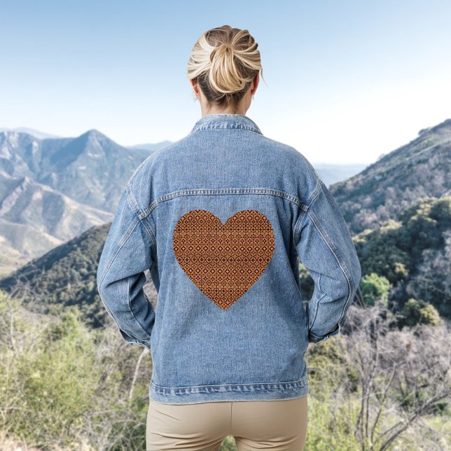 Veste Denim Motif Abstraite Carrelage (Créateur téléchargé)