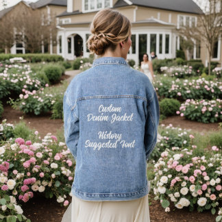 Veste Denim personnalisée - Police HISTORIQUE