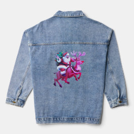 Veste Denim pour femmes du Père Noël Reindeer