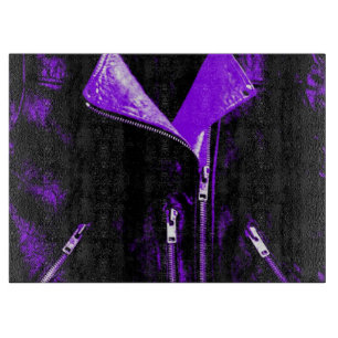 Veste en cuir Planche à découper violette