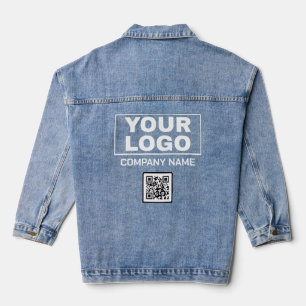 Veste en Denim avec nom et logo de la société