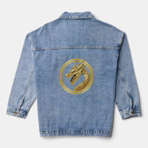 Veste en Denim Doré-Dragon