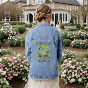 Veste en denim matcha