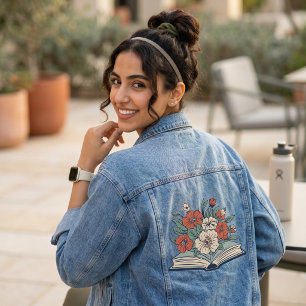 Veste en jean à reliure de livre