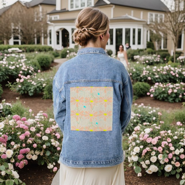 Veste en jean aux pâquerettes (Mariage Retour)