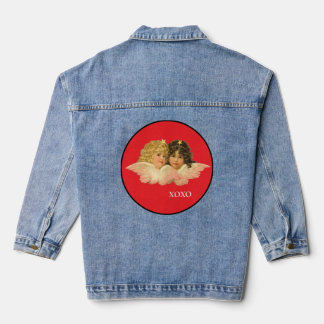 Veste en jean AVEC TWIN ANGELS XXX OOO