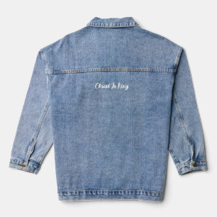 veste en jean bleu Christ Roi