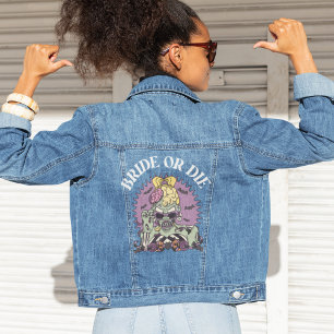 Veste en jean de fête de mariage drôle Mariée ou m