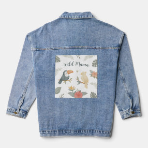 Veste en jean de jungle tropicale pour anniversair