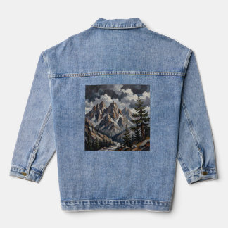 Veste en jean de montagne panoramique
