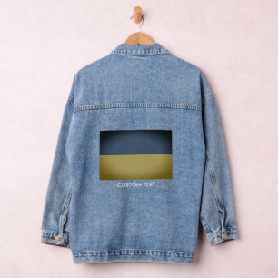 Veste en jean Denim avec drapeau ukrainien
