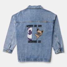 Veste en jean drôle S'il vous plaît ne me percevez