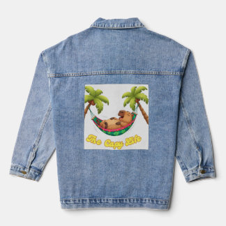 Veste en jean pour femme Capybara décontractée | C