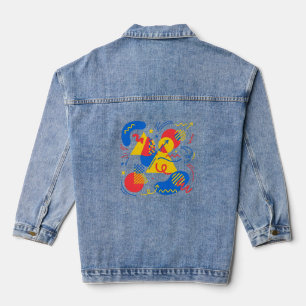 Veste en jean rétro 90 Jean graphique de style v