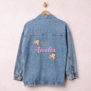Veste Floral Monogram Denim
