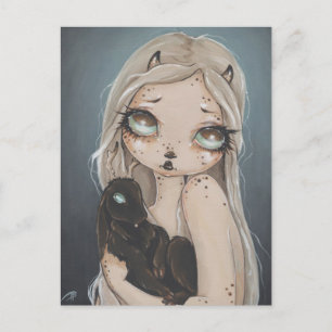 Veste gothique fée imaginaire art carte postale