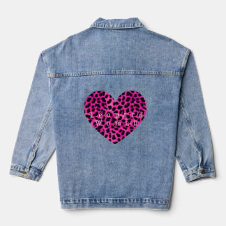 Veste imprimée cœur de léopard 
