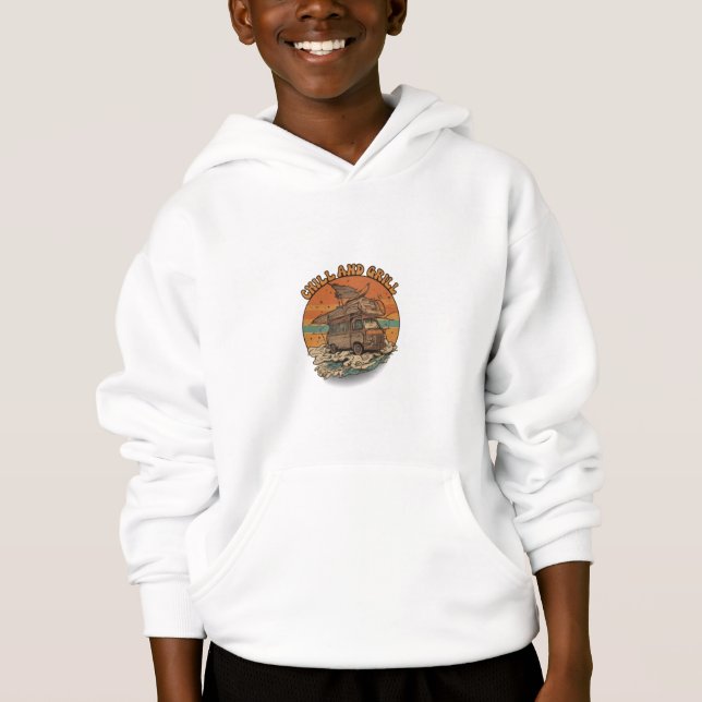 Veste sweat - shirt à capuche design pour enfants  (Devant)