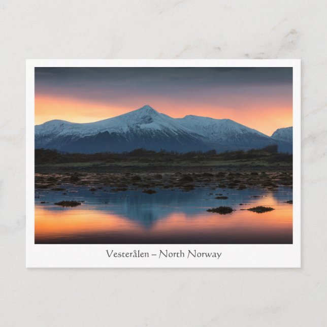 Vesteralen Norwegen Sunrise Postkarte (Vorderseite)