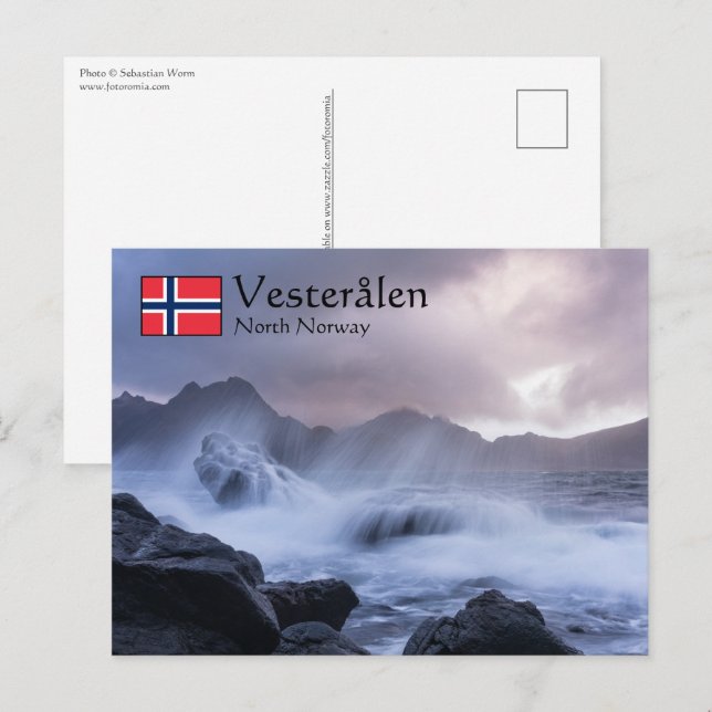 Vesterinseln Norwegen Postkarte (Vorne/Hinten)