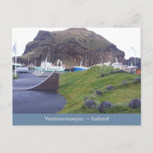 Vestmannaeyjar, Island, Postkarte (Vorderseite)